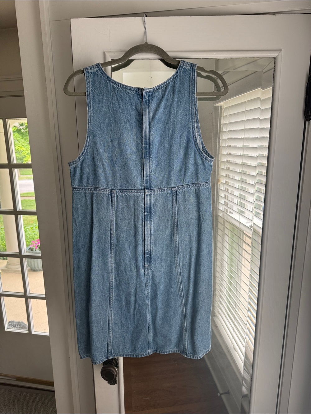 Madewell Light Wash Denim Sleeveless Dress - Picture 3 of 4